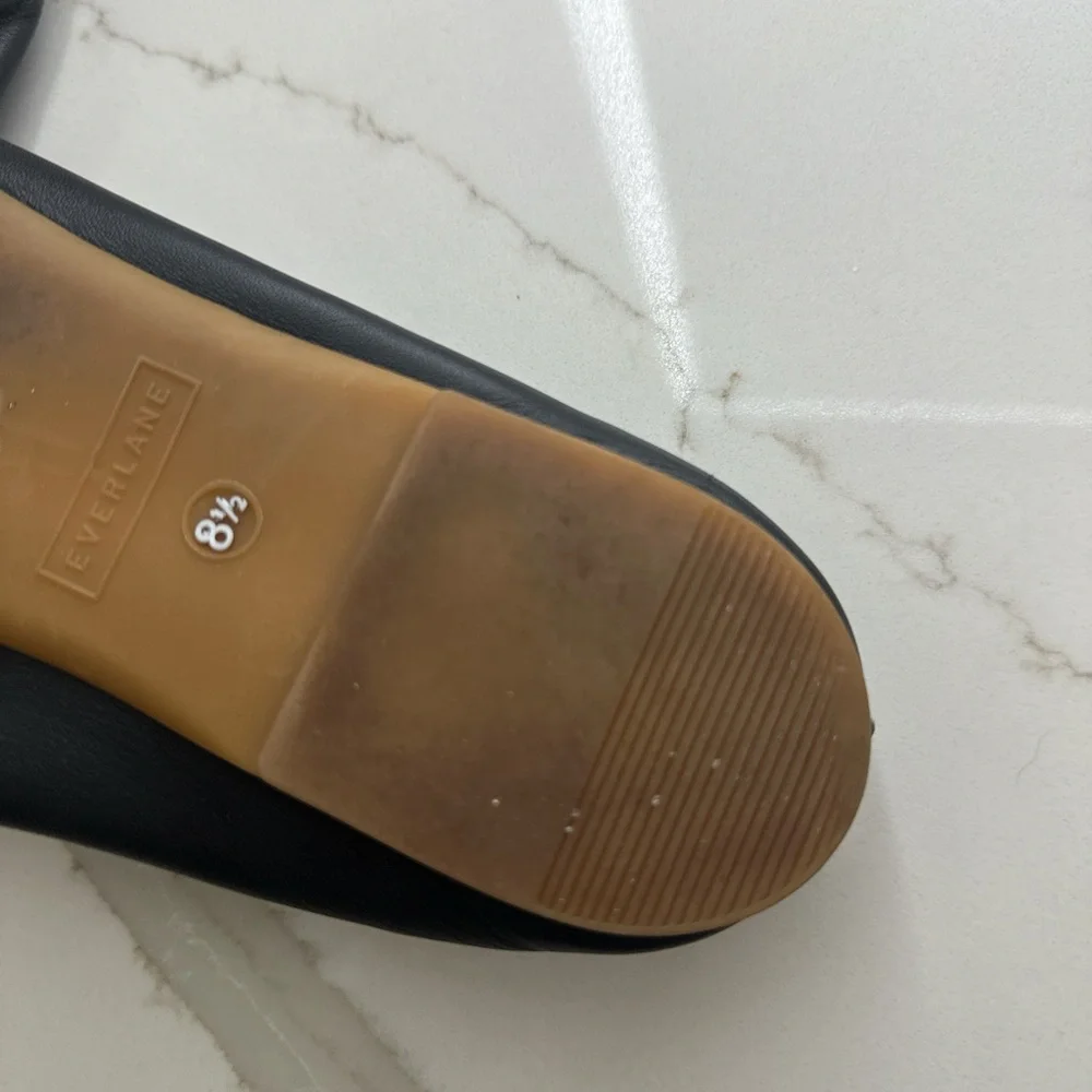 Everlane Black Loafers Sleek Glove Slip-Ons - Picture 4 of 4